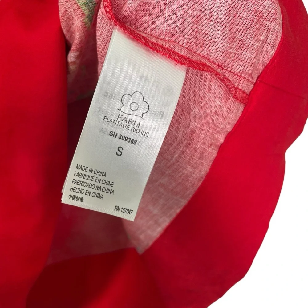 NWT Farm Rio Tropical Romance Red Mini Dress Size S - Picture 7 of 11